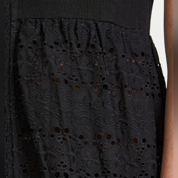 Playa Lucila Black Eyelet Maxi Sun Dress Medium Sundress - Picture 3 of 11